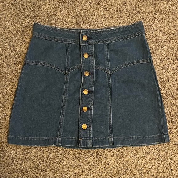 American Eagle Outfitters Blue A-line Mini Skirt - Picture 1 of 3
